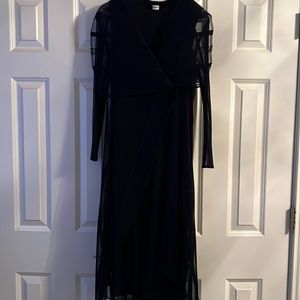 COPY - Gorgeous plisse dress with sheer, full length jacket.